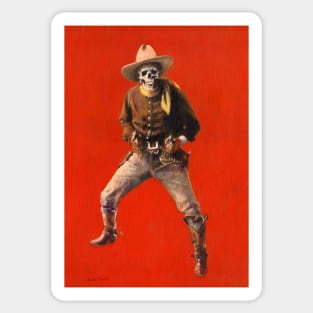 Vintage Skeleton Cowboy Sticker